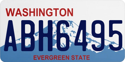 WA license plate ABH6495