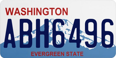 WA license plate ABH6496