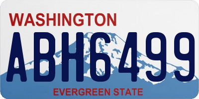 WA license plate ABH6499