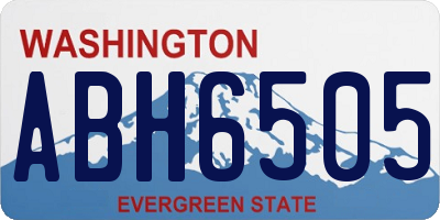 WA license plate ABH6505