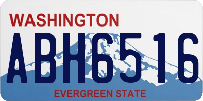 WA license plate ABH6516