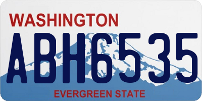 WA license plate ABH6535