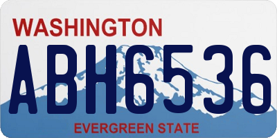 WA license plate ABH6536