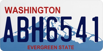 WA license plate ABH6541