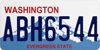 WA license plate ABH6544