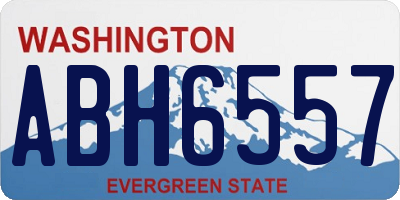 WA license plate ABH6557