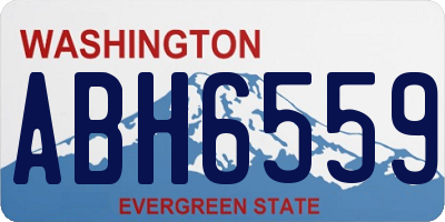WA license plate ABH6559