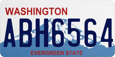 WA license plate ABH6564