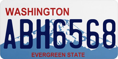 WA license plate ABH6568