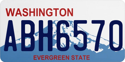 WA license plate ABH6570