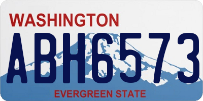 WA license plate ABH6573