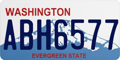 WA license plate ABH6577