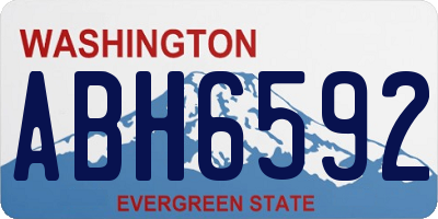 WA license plate ABH6592