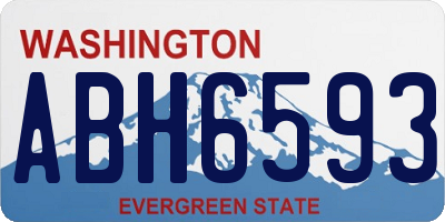 WA license plate ABH6593