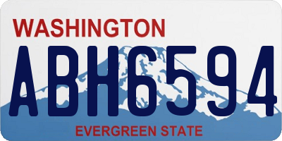 WA license plate ABH6594