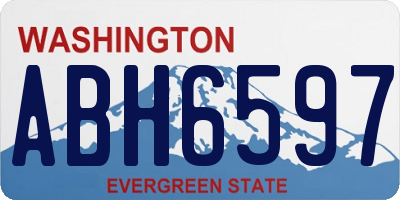 WA license plate ABH6597