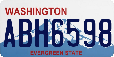 WA license plate ABH6598