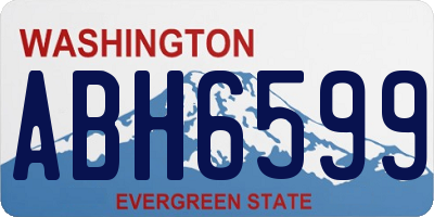 WA license plate ABH6599