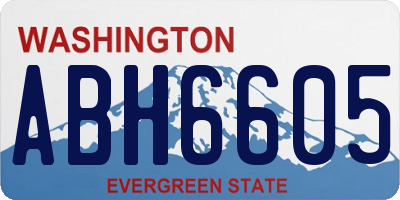 WA license plate ABH6605