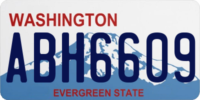WA license plate ABH6609