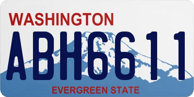 WA license plate ABH6611