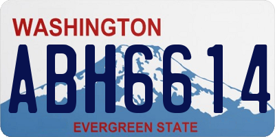 WA license plate ABH6614