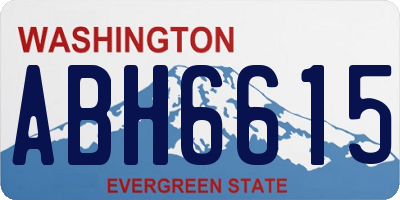 WA license plate ABH6615