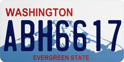 WA license plate ABH6617