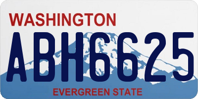 WA license plate ABH6625