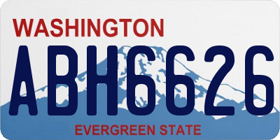WA license plate ABH6626
