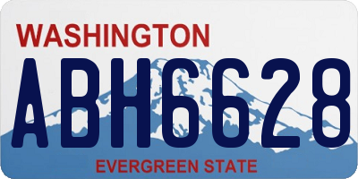 WA license plate ABH6628