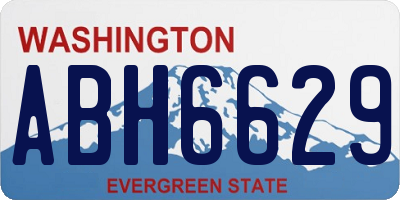 WA license plate ABH6629