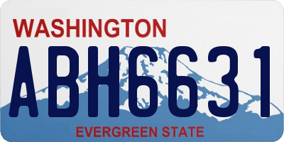 WA license plate ABH6631