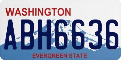 WA license plate ABH6636