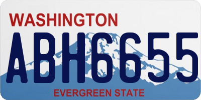 WA license plate ABH6655