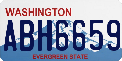 WA license plate ABH6659