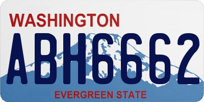 WA license plate ABH6662