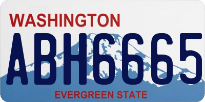 WA license plate ABH6665