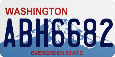 WA license plate ABH6682