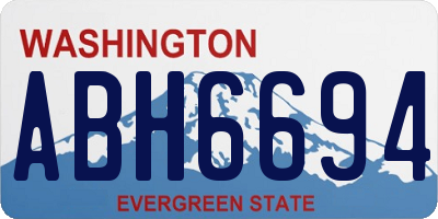 WA license plate ABH6694