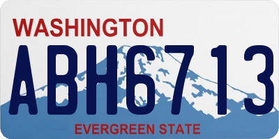 WA license plate ABH6713