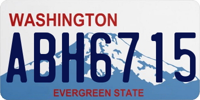 WA license plate ABH6715
