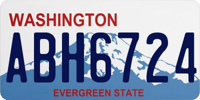 WA license plate ABH6724