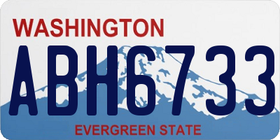 WA license plate ABH6733
