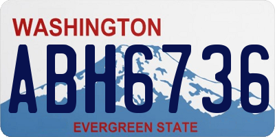 WA license plate ABH6736