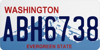 WA license plate ABH6738