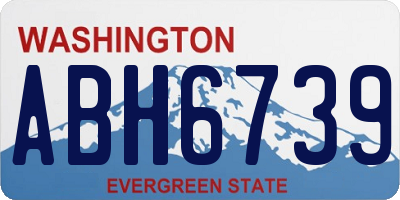 WA license plate ABH6739