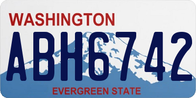WA license plate ABH6742