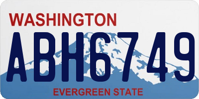 WA license plate ABH6749