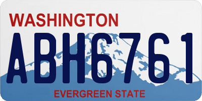 WA license plate ABH6761